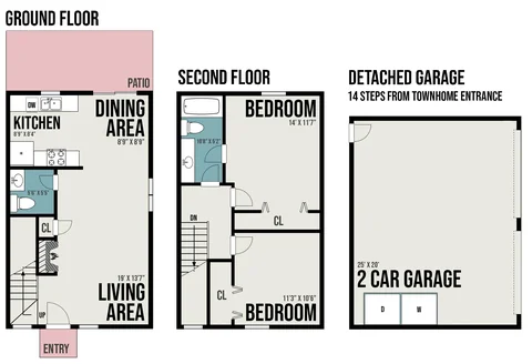 Plano 1B5 — 2 Rec. · 1.5 Baños