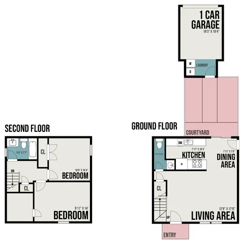 Plano 2B6 — 2 Rec. · 1.5 Baños