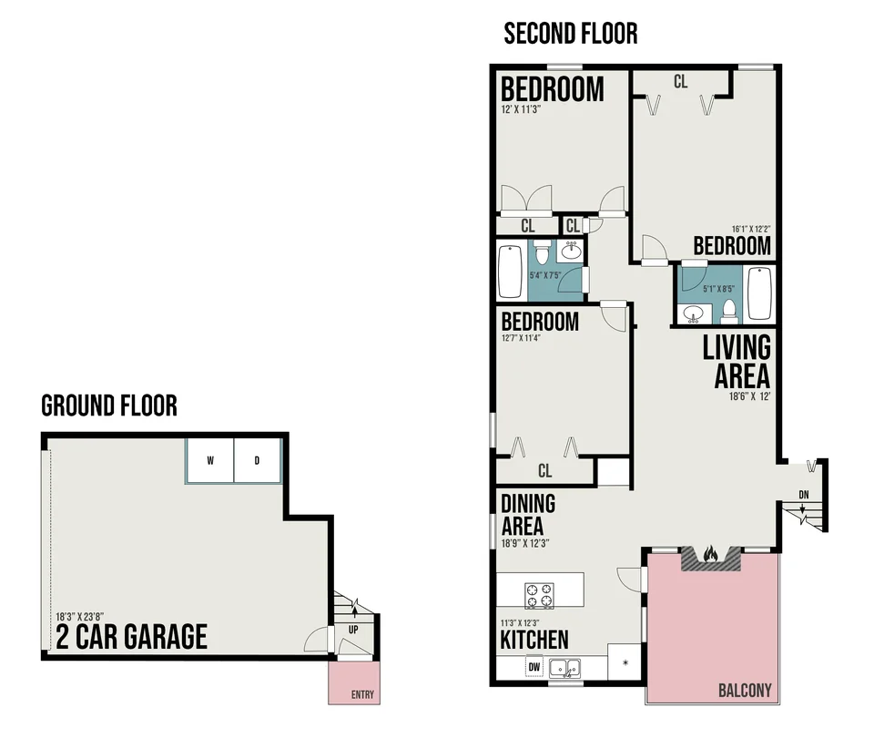 Plano 1C2 — 3 Rec. · 2 Baños