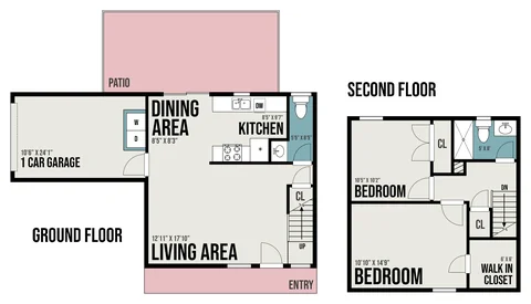 Plano 2B3 — 2 Rec. · 1.5 Baños
