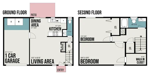 Plano 1B3 — 2 Rec. · 1.5 Baños