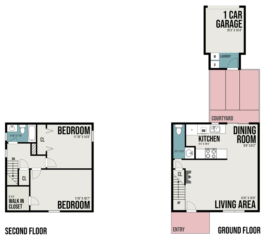 Plano 1B4 — 2 Rec. · 1.5 Baños