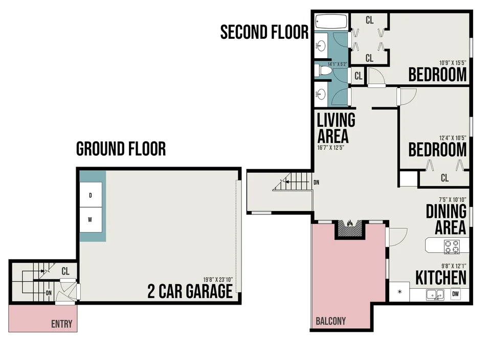 Plano 1B1 — 2 Rec. · 1 Baño