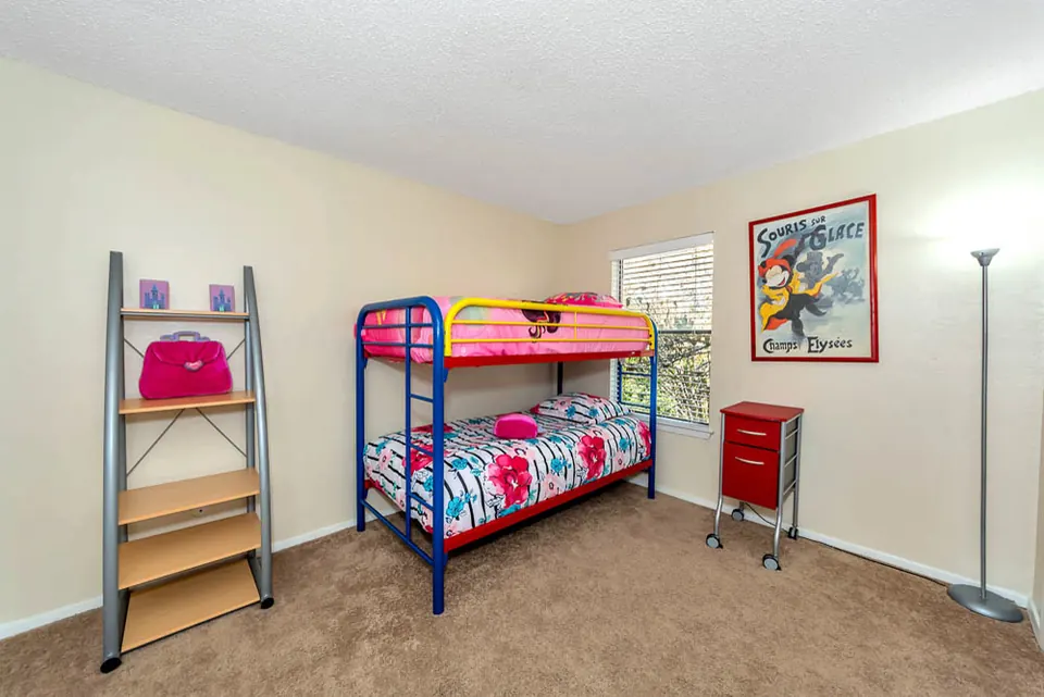 Second bedroom set up as a kids' room