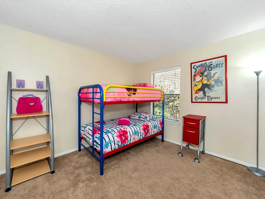 Second bedroom set up as a kids' room