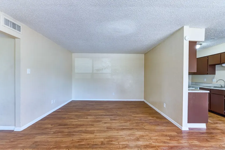 Dining space next to the kitchen in a townhome