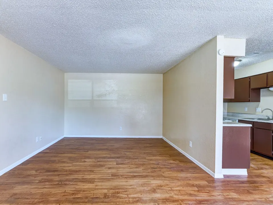 Dining space next to the kitchen in a townhome